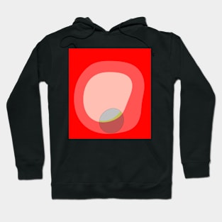 615 Red Boho Abstract Shapes Hoodie